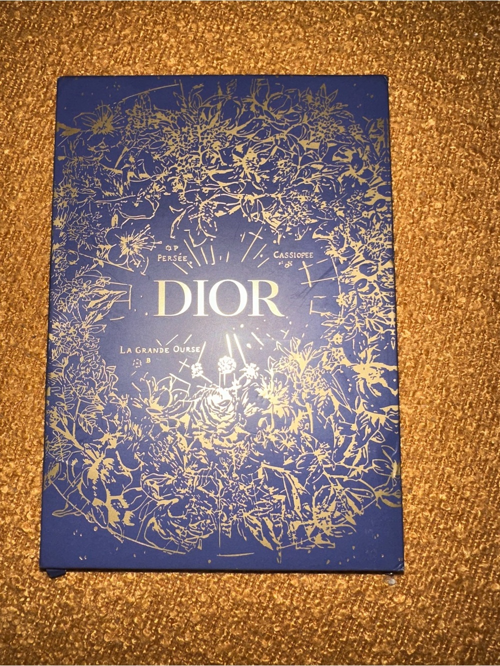Dior Blue and Gold Floral Hardcover Notebook